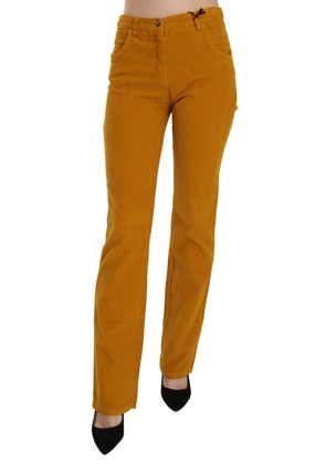 Costume National Orange High Waist Straight Trouser Pants - W28