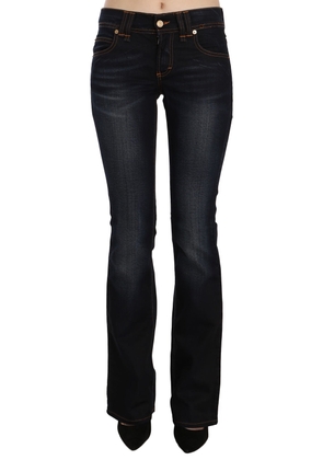 John Galliano Blue Washed Mid Waist Regular Leg Boot Cut Denim Jeans - W25