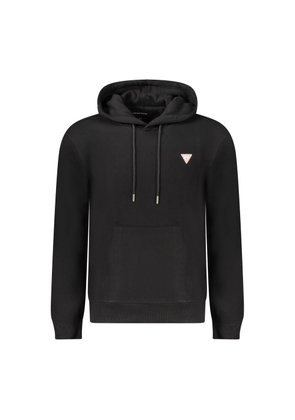 Guess Jeans Black Cotton Men Sweatshirt Slim Fit Hooded - M