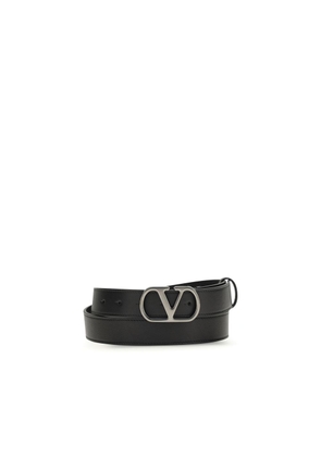 Valentino Garavani Black Calf Leather Bos Taurus Regular Belt - 110 cm / 44 Inches