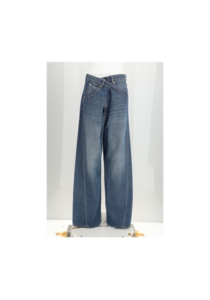Darkpark Blue Cotton Relaxed Fit Jeans - W25