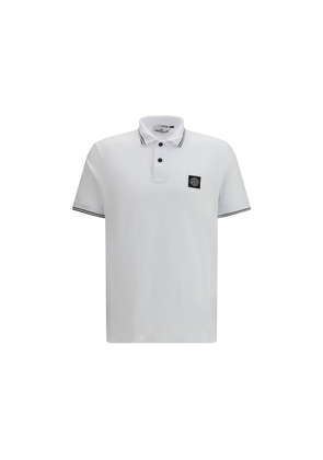 Stone Island White Cotton Polo Shirt - XL