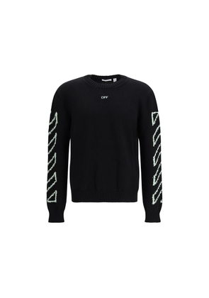 Off-White Black Cotton Sweatshirt - S