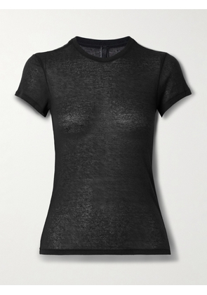 SKIMS - Sheer Stretch-jersey T-shirt - Soot - Black - XXS,XS,S,M,L,XL,2XL,3XL,4XL,XXXXS,XXXS