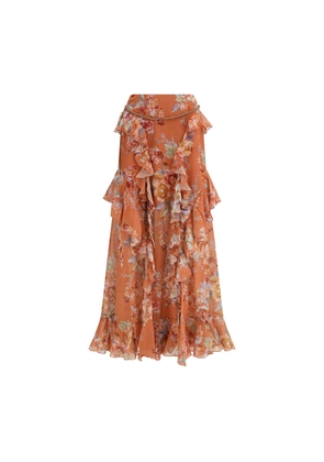 Zimmermann Orange Cotton Long Skirt - 1
