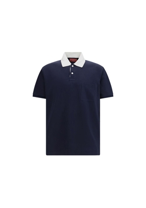 Gucci Blue Cotton Polo Shirt - S