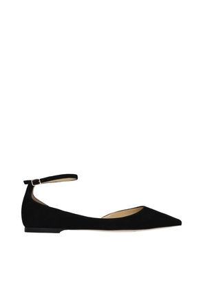 Jimmy Choo Black Leather Ballet Flats - EU37/US7