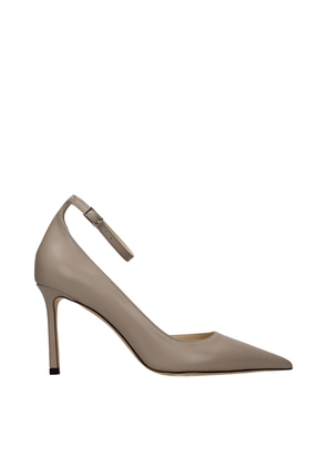 Jimmy Choo Gray Leather High Heel Pumps - EU36.5/US6.5