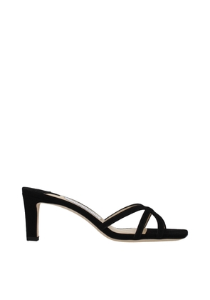 Jimmy Choo Black Leather Stiletto Heel Sandals - EU36.5/US6.5