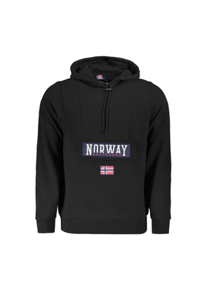 Norway 1963 Black Cotton Men's Hooded Sweatshirt - L