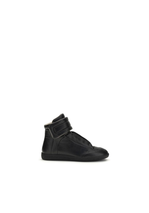 Margiela Black Calf Leather Bos Taurus High Top Sneakers - EU40/US7