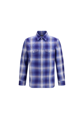 Tom Ford Blue Cotton Pattern Shirt - 41