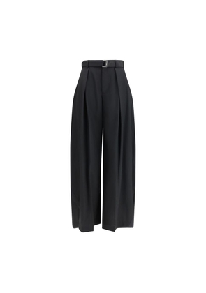 Sacai Black Polyester Casual Pants - 1