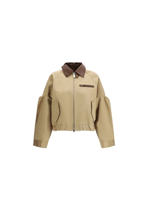 Sacai Beige Cotton Bomber - 2