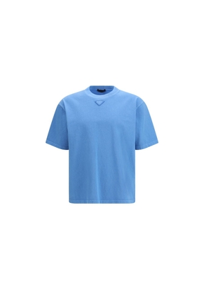 Prada Blue Cotton T-Shirt - XL