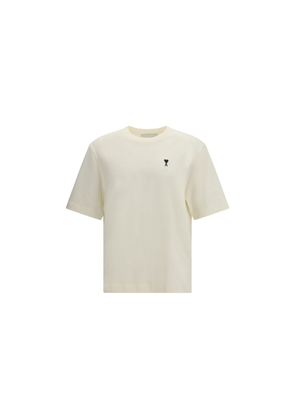 Ami Paris Beige Cotton T-Shirt - L
