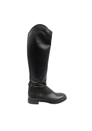 Borbonese Black Leather Women Boot - EU39/US9