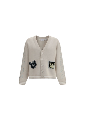 Off-White Beige Cotton Cardigan - L