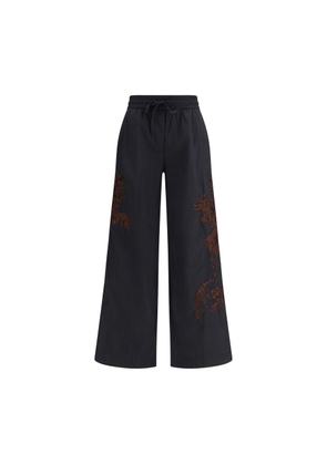 P.A.R.O.S.H. Black Cotton Casual Pants - S