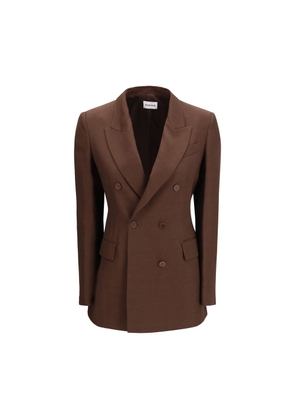 P.A.R.O.S.H. Brown Cotton Blazer - S