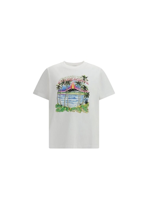 Casablanca White Cotton T-Shirt - M