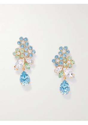 Jennifer Behr - Bouquet Gold-plated Crystal Earrings - Blue - One size