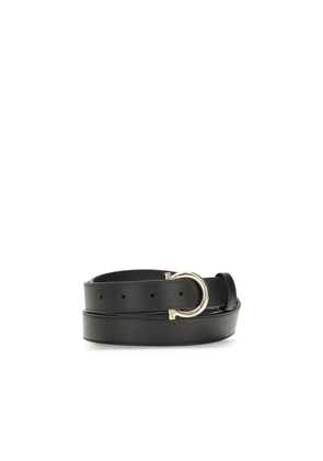 Ferragamo Black Calf Leather Bos Taurus Regular Belt - 80 cm / 32 Inches