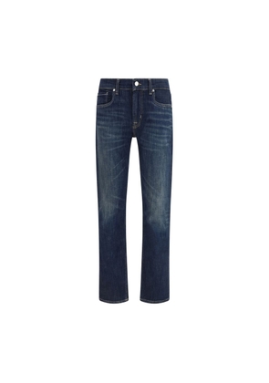 7FOR Black Cotton Flared Jeans - W31