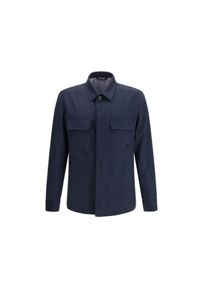 Etro Blue Wool Coat - M