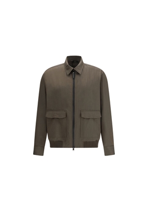 Brioni Bicolor Wool Full-Length Jacket - M