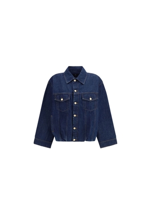 7FOR Blue Cotton Denim Jacket - S