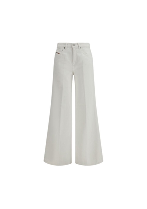 Diesel White Cotton Flared Jeans - 26