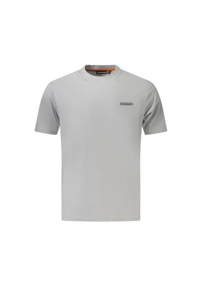 Napapijri Grigio Cotton Men T-Shirt - M