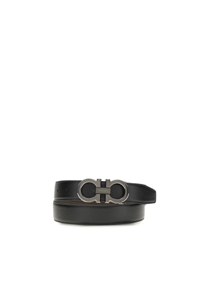 Ferragamo Black Calf Leather Bos Taurus Regular Belt - 105 cm / 42 Inches