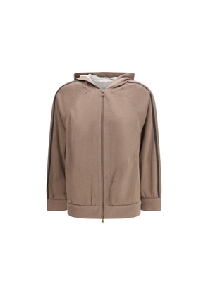 Brunello Cucinelli Brown Silk Sweatshirt - M
