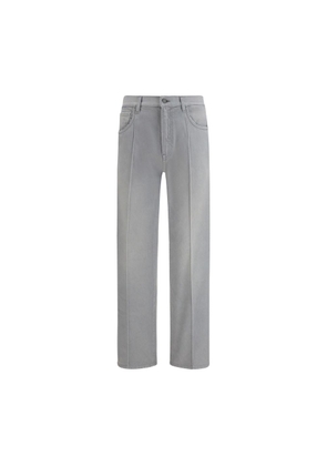 Prada Gray Cotton Straight-Leg Jeans - W31