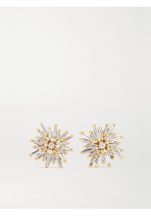 Suzanne Kalan - 18-karat Gold Diamond Earrings - One size