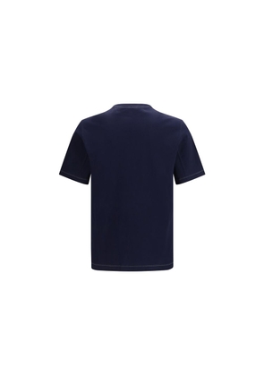 Brunello Cucinelli Blue Cotton T-Shirt - S