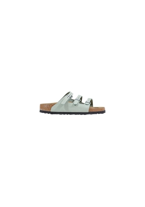 Birkenstock Green Leather Flat Sandals - EU37/US7