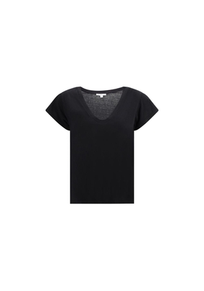 James Perse Black Cotton T-Shirt - 1