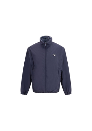 Prada Blue Recycled Polyamide Shell Jacket - S