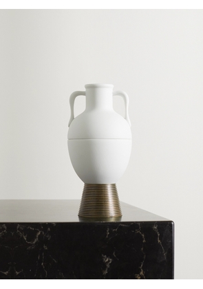 L'Objet - Porcelain And Brass Incense Holder - White - One size