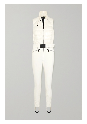 Moncler Grenoble - Belted Quilted Ski Suit - White - medium,large,x large