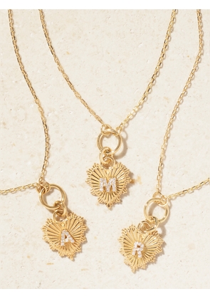 FoundRae - Initial 18-karat Gold Diamond Necklace - A,B,C,D,E,F,G,H,I,J,K,L,M,N,O,P,Q,R,S,T,U,V,W,Y,Z