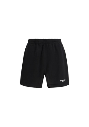 Represent Black Cotton Bermuda Shorts - M