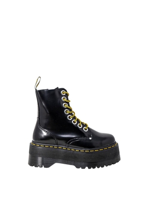 Dr. Martens Black Leather Lace-Up Boots - EU40/US10