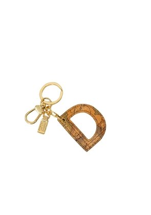Alviero Martini Prima Classe Beige Leather Keychain