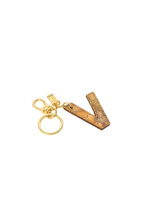 Alviero Martini Prima Classe Beige Leather Keychain