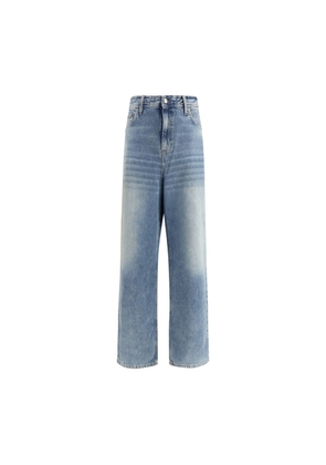Haikure Blue Cotton Relaxed Fit Jeans - S
