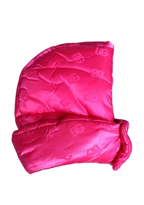 Dolce & Gabbana Men Pink Logo Print Whole Head Wrap Capello Hat